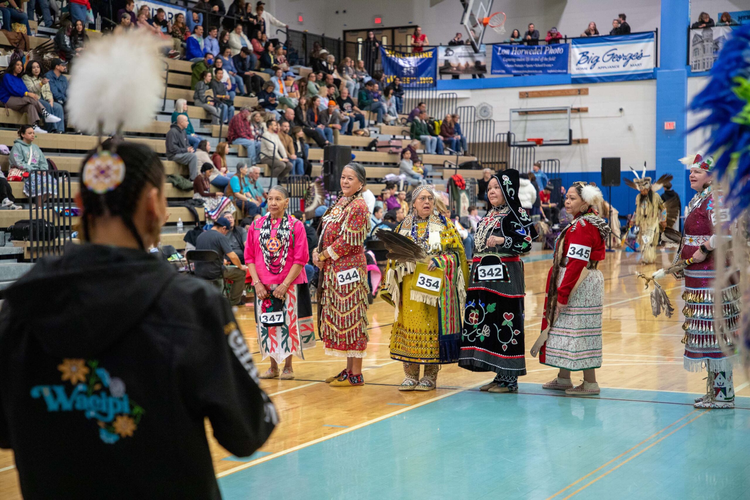 group wearing regalia