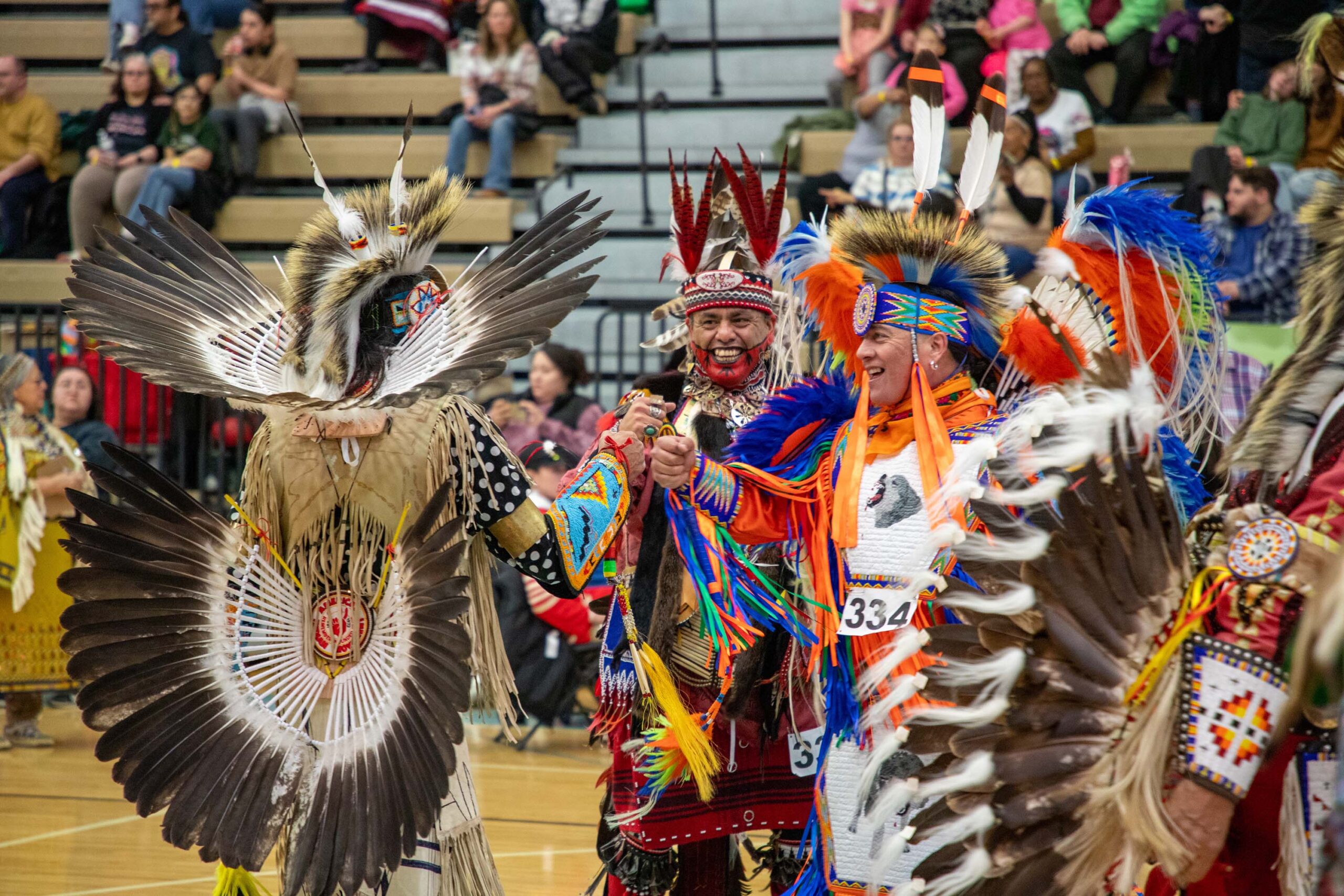 group wearing regalia