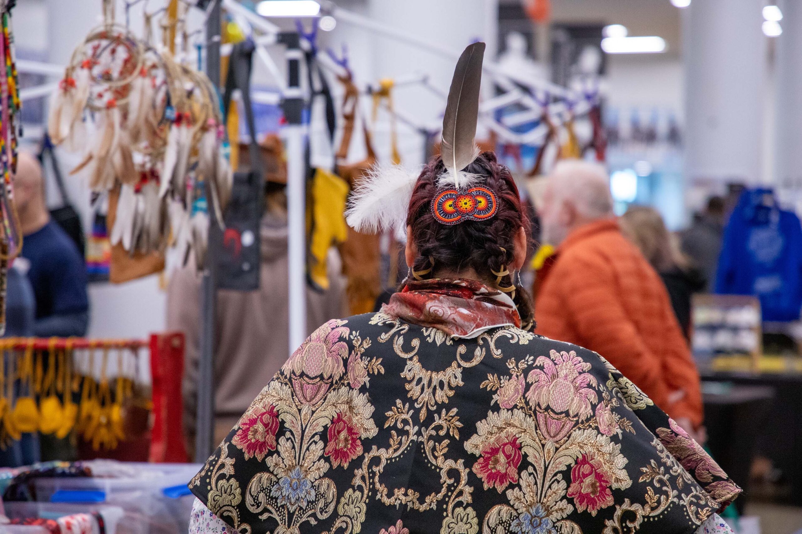 back of head of person in regalia
