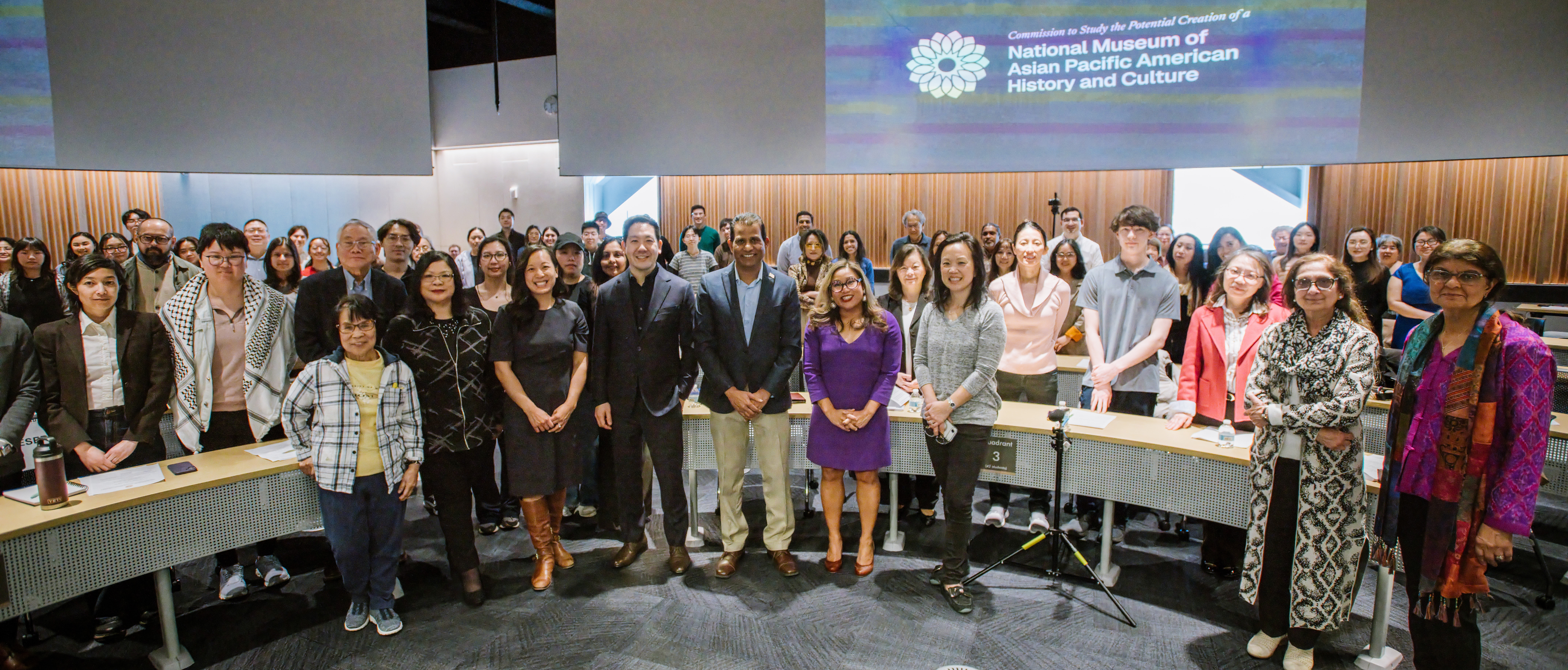 Group photo at the National Asian Pacific American Museum Commission listening session in Ann Arbor